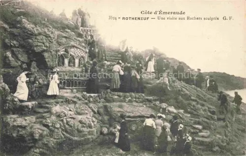 AK / Ansichtskarte Rotheneuf Saint-Malo 35 Ille-et-Vilaine Cote d'Emeraude Rochers sculptes
