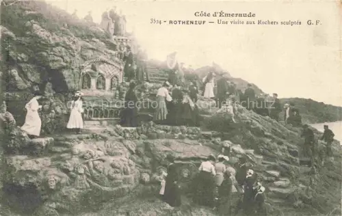 AK / Ansichtskarte Rotheneuf Saint-Malo 35 Ille-et-Vilaine Cote d'Emeraude Rochers sculptes