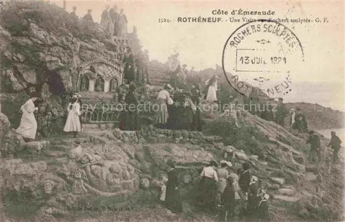 AK / Ansichtskarte Rotheneuf Saint-Malo 35 Ille-et-Vilaine Cote d'Emeraude Rochers sculptes