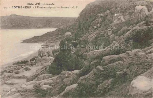 AK / Ansichtskarte Rotheneuf Saint-Malo 35 Ille-et-Vilaine L'Ermite Cote d'Emeraude Rochers sculptes