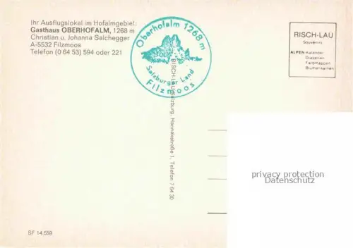 AK / Ansichtskarte Filzmoos Pinzgau-Pongau AT Gasthaus Oberhofalm
