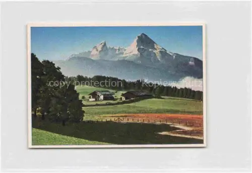 AK / Ansichtskarte BERCHTESGADEN Bayern Berchtesgadener Land mit dem Watzmann