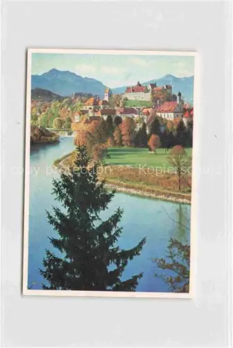AK / Ansichtskarte Fuessen am Lech Allgaeu Bayern Panorama mit Schloss