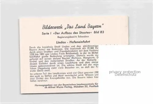 AK / Ansichtskarte LINDAU  Bodensee Bayern Hafeneinfahrt