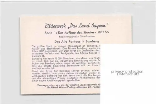 AK / Ansichtskarte BAMBERG Bayern Das Alte Rathaus