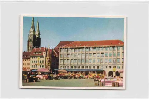 AK / Ansichtskarte NueRNBERG  CITY Hauptmarkt Kirche und Rathaus