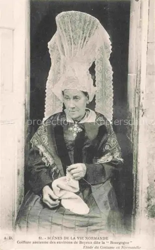 AK / Ansichtskarte Bayeux 14 Calvados Coiffure ancienne des envierons de Bayeux dite la Bourgogne