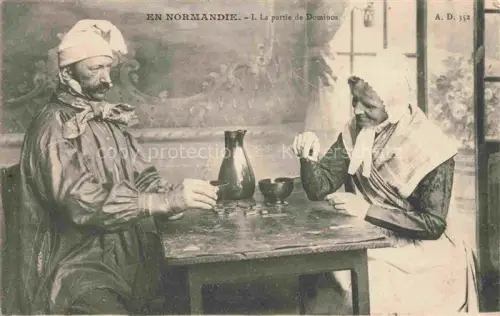 AK / Ansichtskarte Normandie Region 76 La partiede Dominos