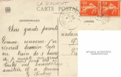 AK / Ansichtskarte Col de la Schlucht 1150m Gerardmer 88 Vosges Vue a vol d'oiseau 