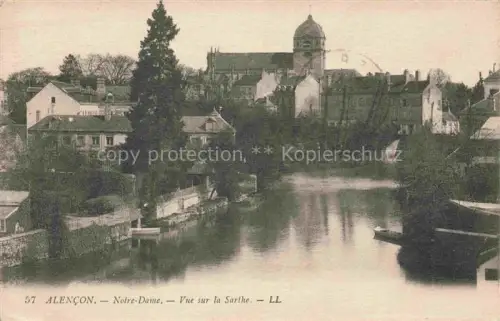 AK / Ansichtskarte ALENCON 61 Orne Notre Dame Vue sur la Sarthe