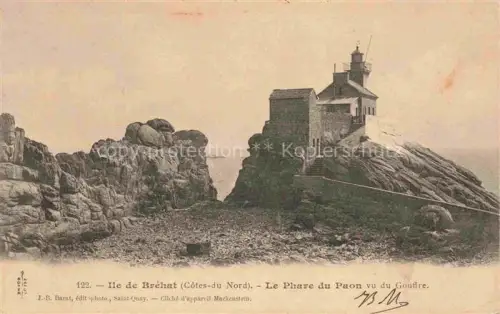 AK / Ansichtskarte Ile-de-Brehat Saint-Brieuc 22 Cotes-d Armor Le Phare du Paon vue du Gouffre