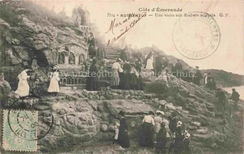 AK / Ansichtskarte Rotheneuf Saint-Malo 35 Ille-et-Vilaine Une visite aux Rochers sculptes