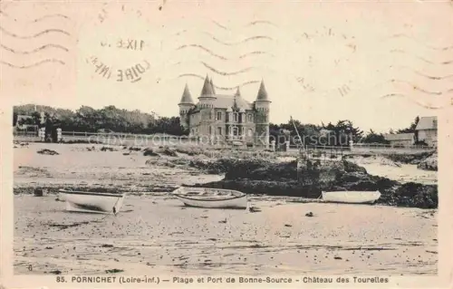 AK / Ansichtskarte PORNICHET Saint-Nazaire 44 Loire-Atlantique Plage et Port de Bonne Source Chateau des Tourelles