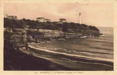 AK / Ansichtskarte BIARRITZ 64 Pyrenees Atlantiques La Chambre d'Amour et le Phare