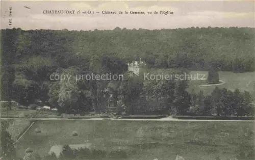 AK / Ansichtskarte Chateaufort  Versailles 78 Yvelines Chateau de la Geneste vue de l'Eglise