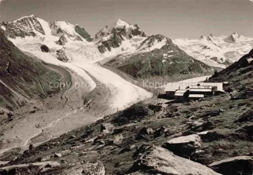 AK / Ansichtskarte Alp Ota 2551m Rosegtal GR Blick von Alp Ota auf Bernina Scerscen und Roseg Gletscher Alpen