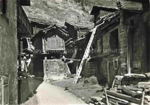 AK / Ansichtskarte ZERMATT VS Alte Dorfpartie