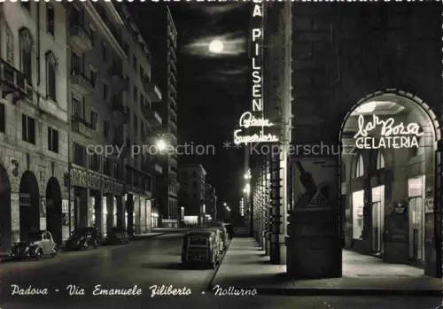 AK / Ansichtskarte PADOVA Veneto IT Via Emanuele Filiberto notturno
