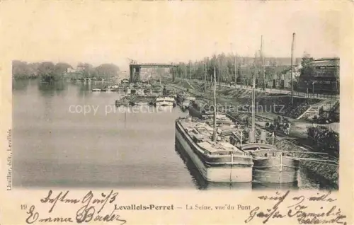 AK / Ansichtskarte LEVALLOIS-PERRET 92 Hauts-de-Seine La Seine vue du pont