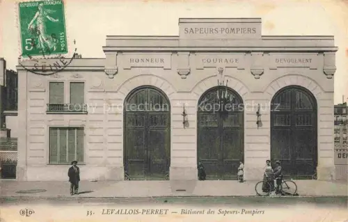 AK / Ansichtskarte LEVALLOIS-PERRET 92 Hauts-de-Seine Bâtiment des Sapeurs-Pompiers