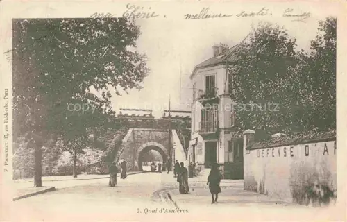 AK / Ansichtskarte ASNIERES  92-SUR SEINE Hauts-de-Seine Le Quai d'Asnières