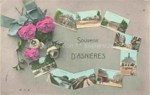 AK / Ansichtskarte ASNIERES  92-SUR SEINE Hauts-de-Seine Souvenir de la ville vues d'ensemble