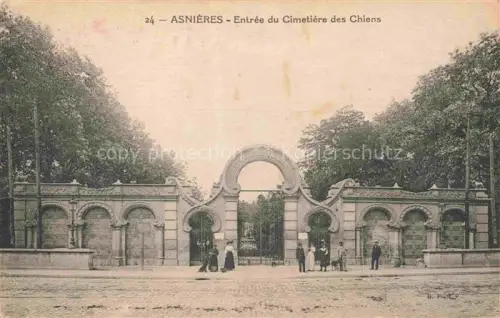 AK / Ansichtskarte ASNIERES  92-SUR SEINE Hauts-de-Seine Entrée du Cimetière des Chiens