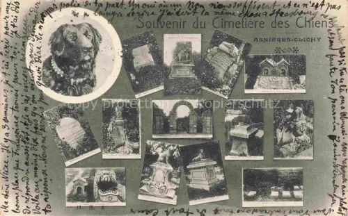 AK / Ansichtskarte CLICHY-LA-GARENNE 92 Hauts-de-Seine Souvenir du Cimetière des Chiens