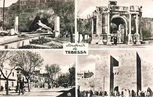 AK / Ansichtskarte Tebessa Algerie Etoile Filante Porte Caracallo Cours Carnot