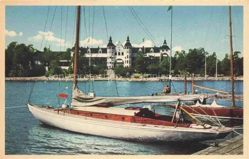 AK / Ansichtskarte Saltsjoebaden Sweden Grand Hotel Segelboote Stockholm 