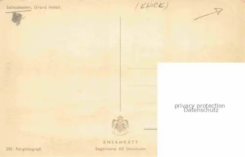 AK / Ansichtskarte Saltsjoebaden Sweden Grand Hotel Segelboote Stockholm 
