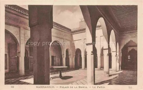 AK / Ansichtskarte Marrakech Marrakesch Maroc Palais de la Bahia le Patio