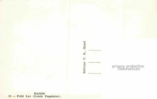 AK / Ansichtskarte Hanoi Vietnam Petit Lac Cercle Populaire 