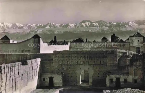 AK / Ansichtskarte Marrakech Marrakesch Maroc Le Palais El Bahdi Atlas Bergen 