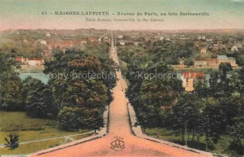AK / Ansichtskarte Maisons-Laffitte Saint-Germain-en-Laye 78 Yvelines Avenue de Paris au loin Sartrouville