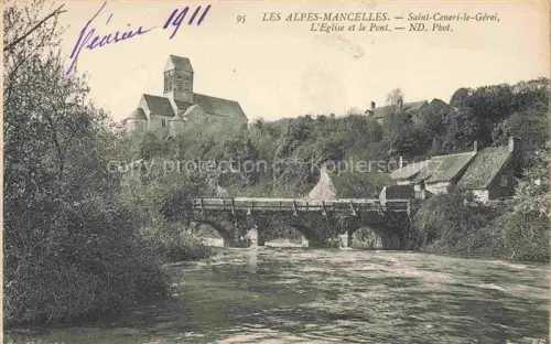 AK / Ansichtskarte Saint-Ceneri-le-Gerei 61 Eglise et le Pont