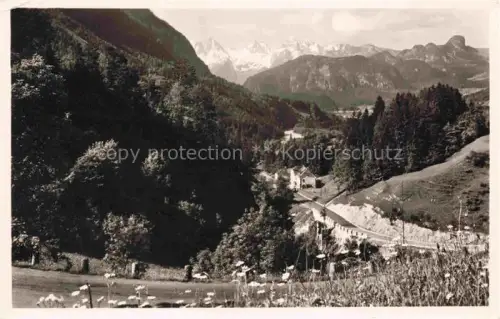AK / Ansichtskarte Mellek Schneizlreuth Berchtesgadener Land Bayern Panorama mit Steinpass und Loferer Steinberge