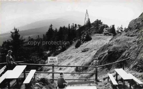 AK / Ansichtskarte Osserschutzhaus 1293m Lam Bayern Panorama Grenze