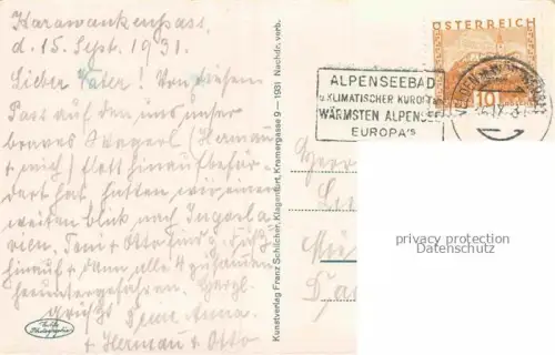 AK / Ansichtskarte Loibl-Passhoehe 1370m Loiblpass Karawanken Ferlach Kaernten AT Panorama