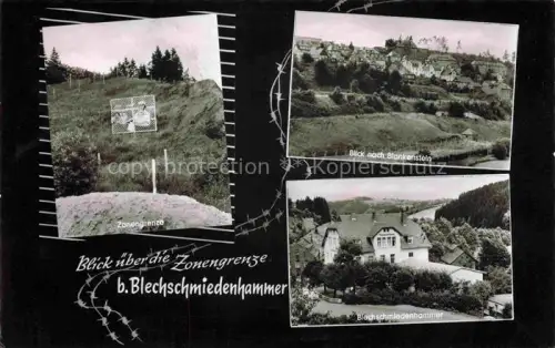 AK / Ansichtskarte Lichtenberg Oberfranken Blick ueber die Zonengrenze Gasthof Blechschmiedenhammer Blankensteinblick