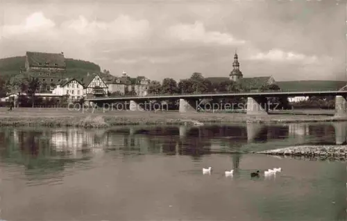 AK / Ansichtskarte Beverungen Hoexter NRW Weserpartie Bruecke