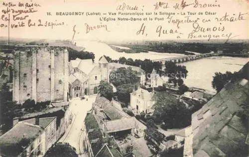 AK / Ansichtskarte Beaugency ORLEANS 45 Loiret Vue panoramique sur la Sologne La Tour de Cesar L'Eglise Notre Dame et le Pont