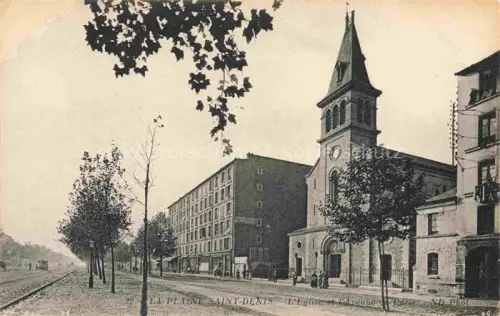 AK / Ansichtskarte La-Plaine-SAINT-DENIS 93 Seine-Saint-Denis Eglise et l'Avenue de Paris
