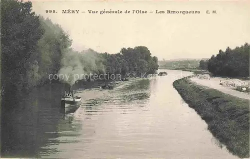 AK / Ansichtskarte Mery  Pontoise 95 Val-d Oise Vue générale de l'Oise les remorqueurs