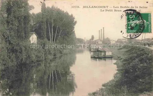 AK / Ansichtskarte Billancourt 92-BOULOGNE-BILLANCOURT Aux bords de la Seine le petit bras