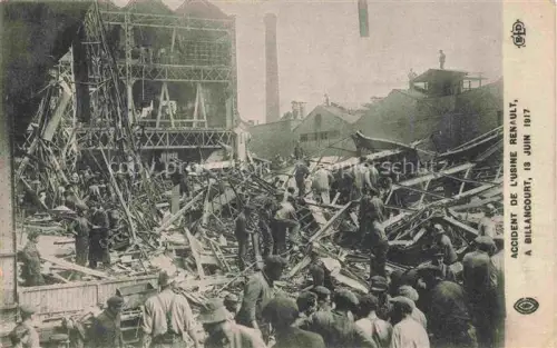 AK / Ansichtskarte Billancourt 92-BOULOGNE-BILLANCOURT Accident de l'Usine Renault Juin 1917