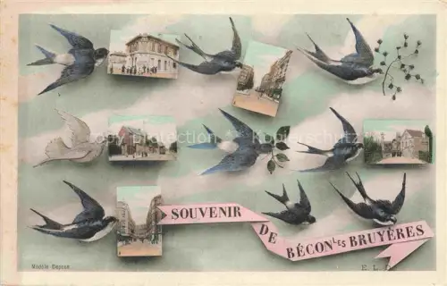 AK / Ansichtskarte BECON-LES-BRUYERES Nanterre 92 Hauts-de-Seine Vues d'ensemble Briefschwalben