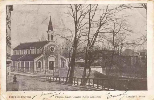 AK / Ansichtskarte BECON-LES-BRUYERES Nanterre 92 Hauts-de-Seine Eglise Saint Charles