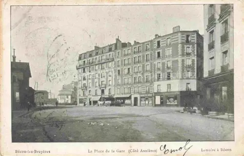 AK / Ansichtskarte BECON-LES-BRUYERES Nanterre 92 Hauts-de-Seine La Place de la Gare
