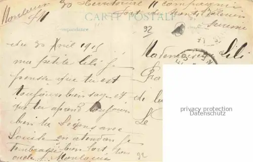 AK / Ansichtskarte Fort du Mont-Valerien Nanterre 92 Hauts-de-Seine Bâtiment A. Feldpost